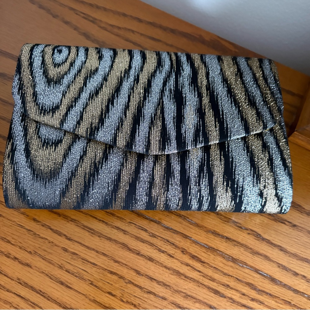 Elegant Black and Gold Clutch